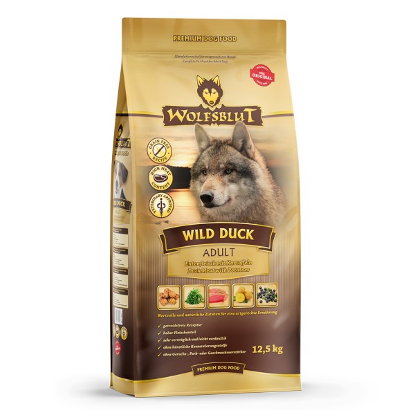 Wolfsblut Wild Duck Adult Ente & Kartoffel 12,5kg MHD23.12.2024